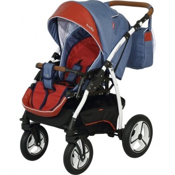 Коляска VERDI Bello, синий с красным